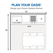 Napoleon Napoleon OASIS Universal 24" x 24" Stainless Steel Countertop CT-2424 Outdoor Kitchen Countertops 629162161031