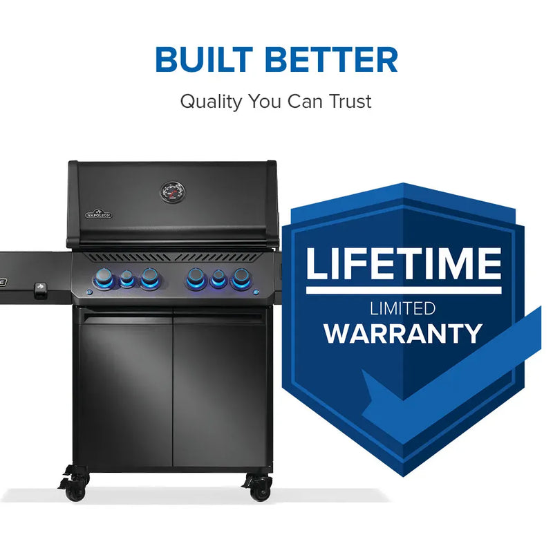 Napoleon Napoleon Phantom Prestige 500 Connected RSIB Gas Grill, Matte Black Freestanding Gas Grill