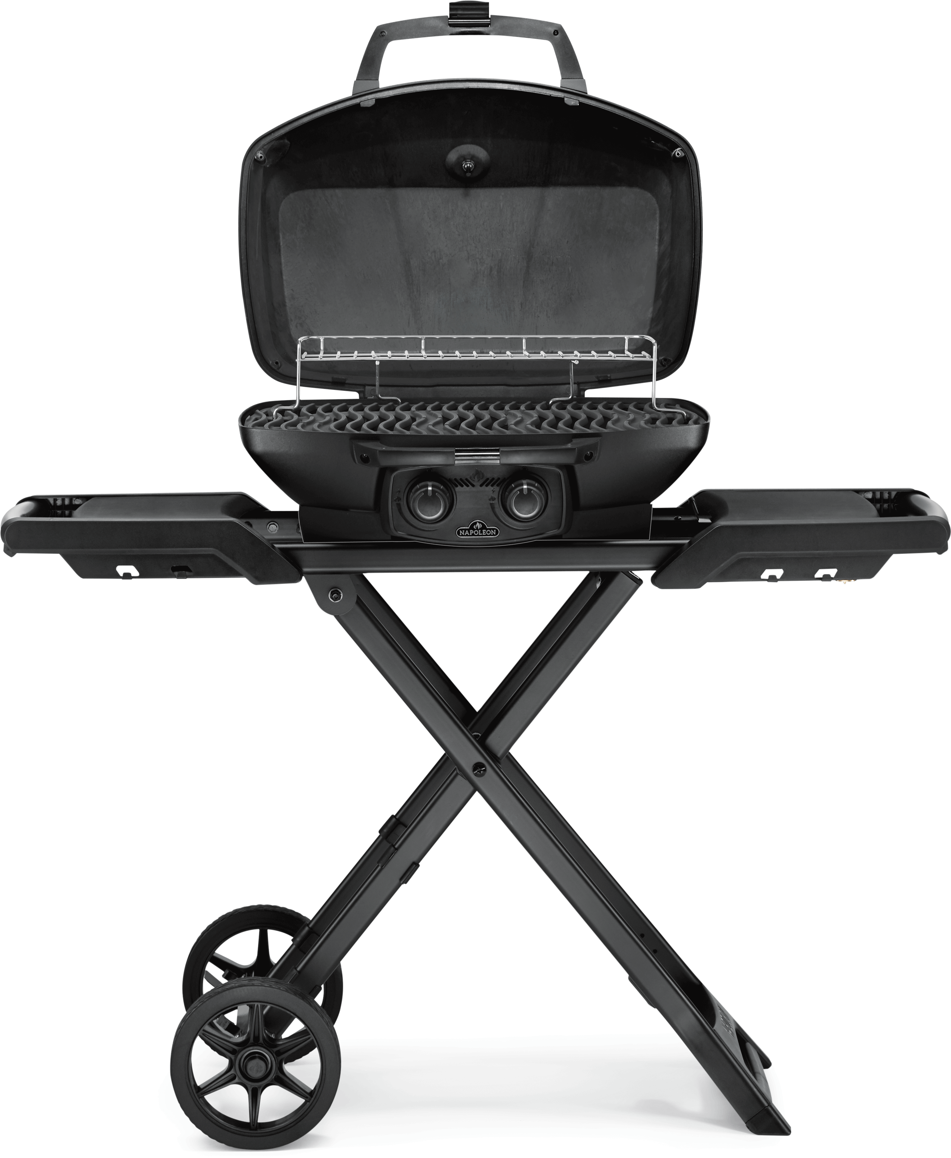 Napoleon Napoleon PHANTOM TravelQ PRO 285 Portable BBQ with Scissor Cart (Matte Black) Propane / Matte Black PRO285X-MK-PHM Portable Gas Grill 629162138361