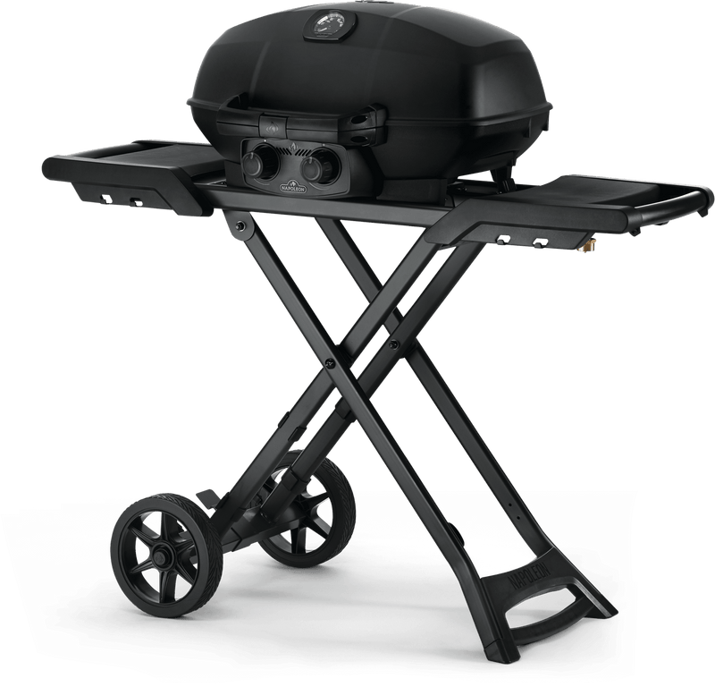 Napoleon Napoleon PHANTOM TravelQ PRO 285 Portable BBQ with Scissor Cart (Matte Black) Propane / Matte Black PRO285X-MK-PHM Portable Gas Grill 629162138361