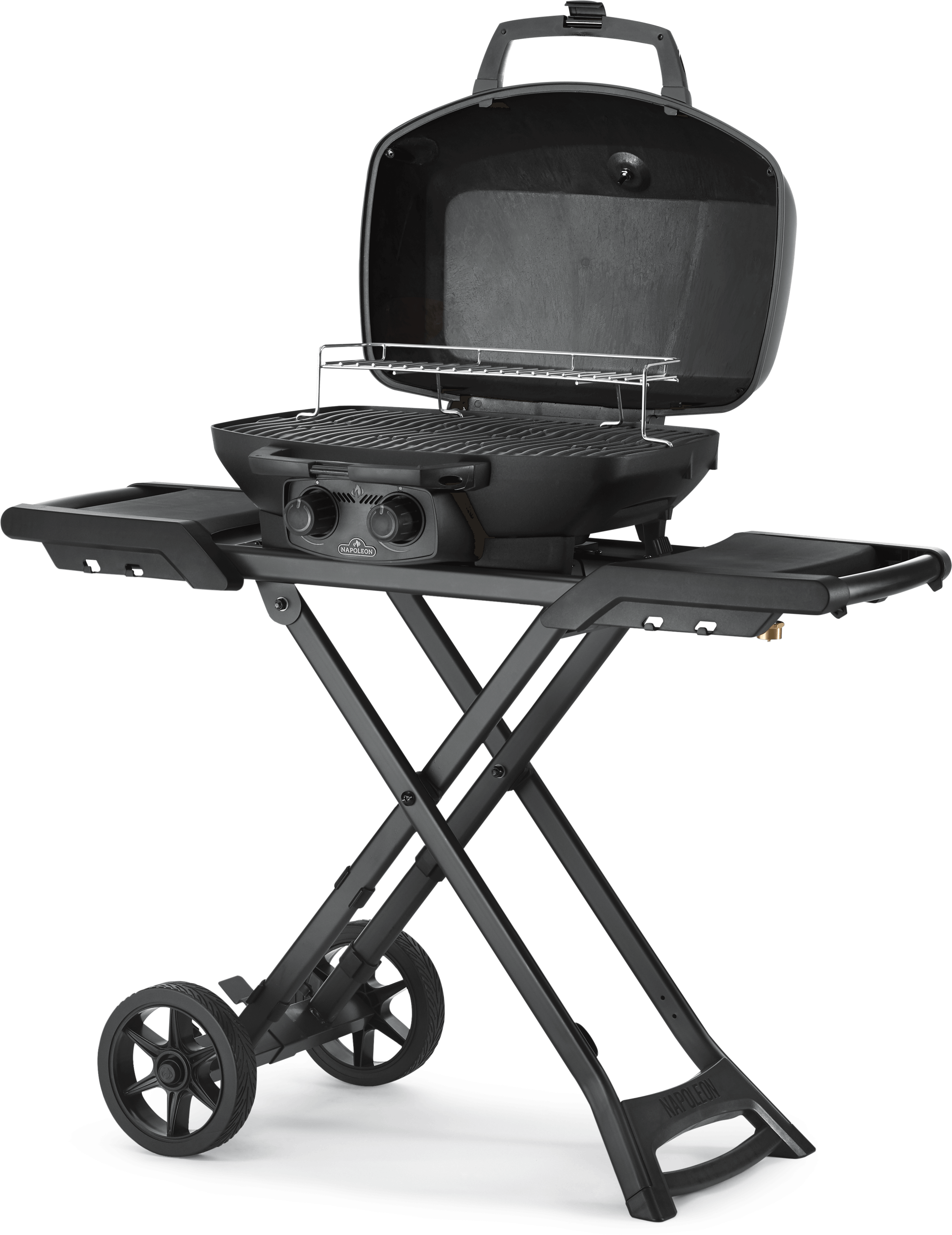 Napoleon Napoleon PHANTOM TravelQ PRO 285 Portable BBQ with Scissor Cart (Matte Black) Propane / Matte Black PRO285X-MK-PHM Portable Gas Grill 629162138361