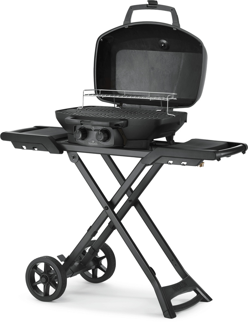 Napoleon Napoleon PHANTOM TravelQ PRO 285 Portable BBQ with Scissor Cart (Matte Black) Propane / Matte Black PRO285X-MK-PHM Portable Gas Grill 629162138361