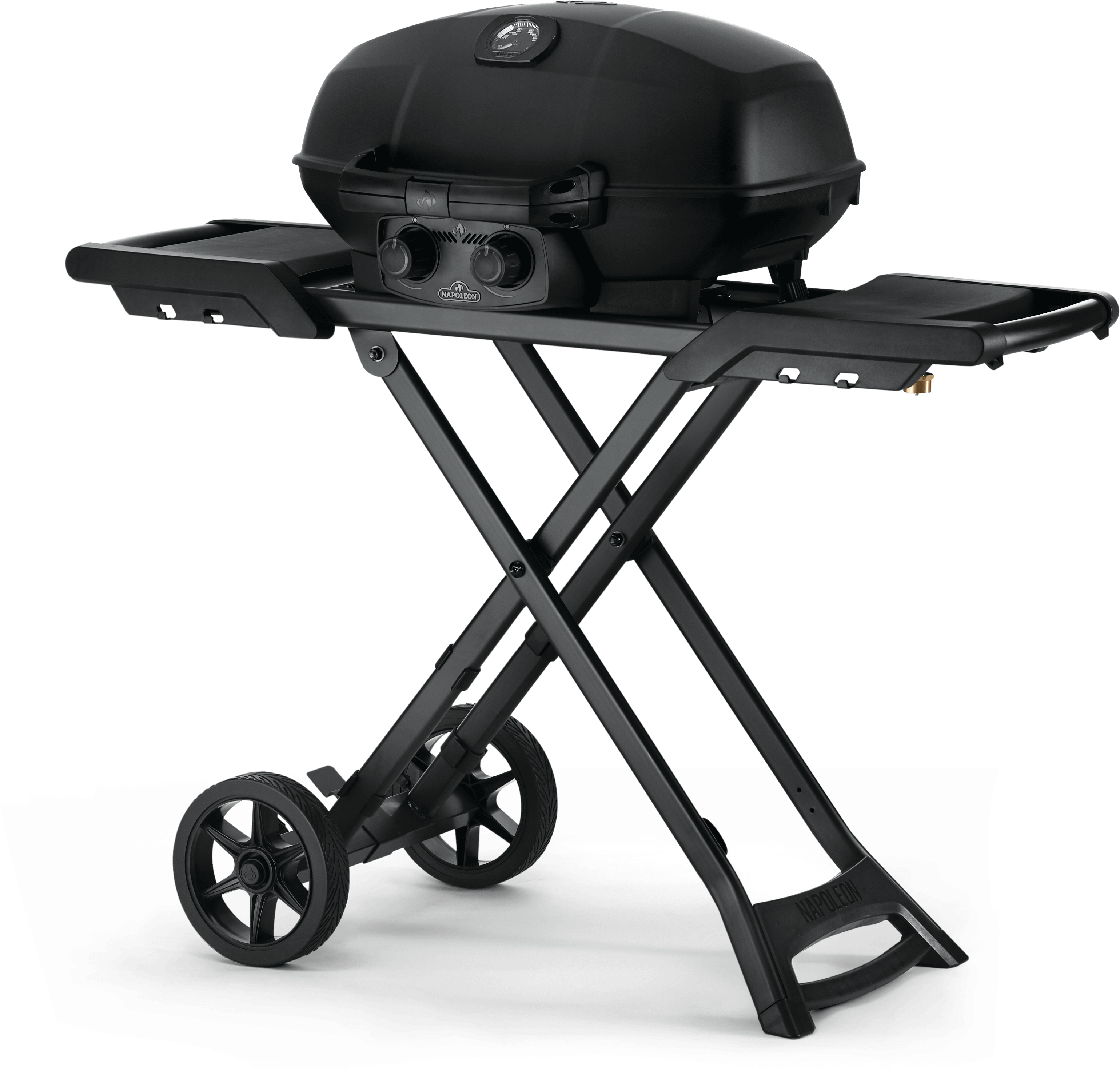 Napoleon Napoleon PHANTOM TravelQ PRO 285 Portable BBQ with Scissor Cart (Matte Black) Propane / Matte Black PRO285X-MK-PHM Portable Gas Grill 629162138361