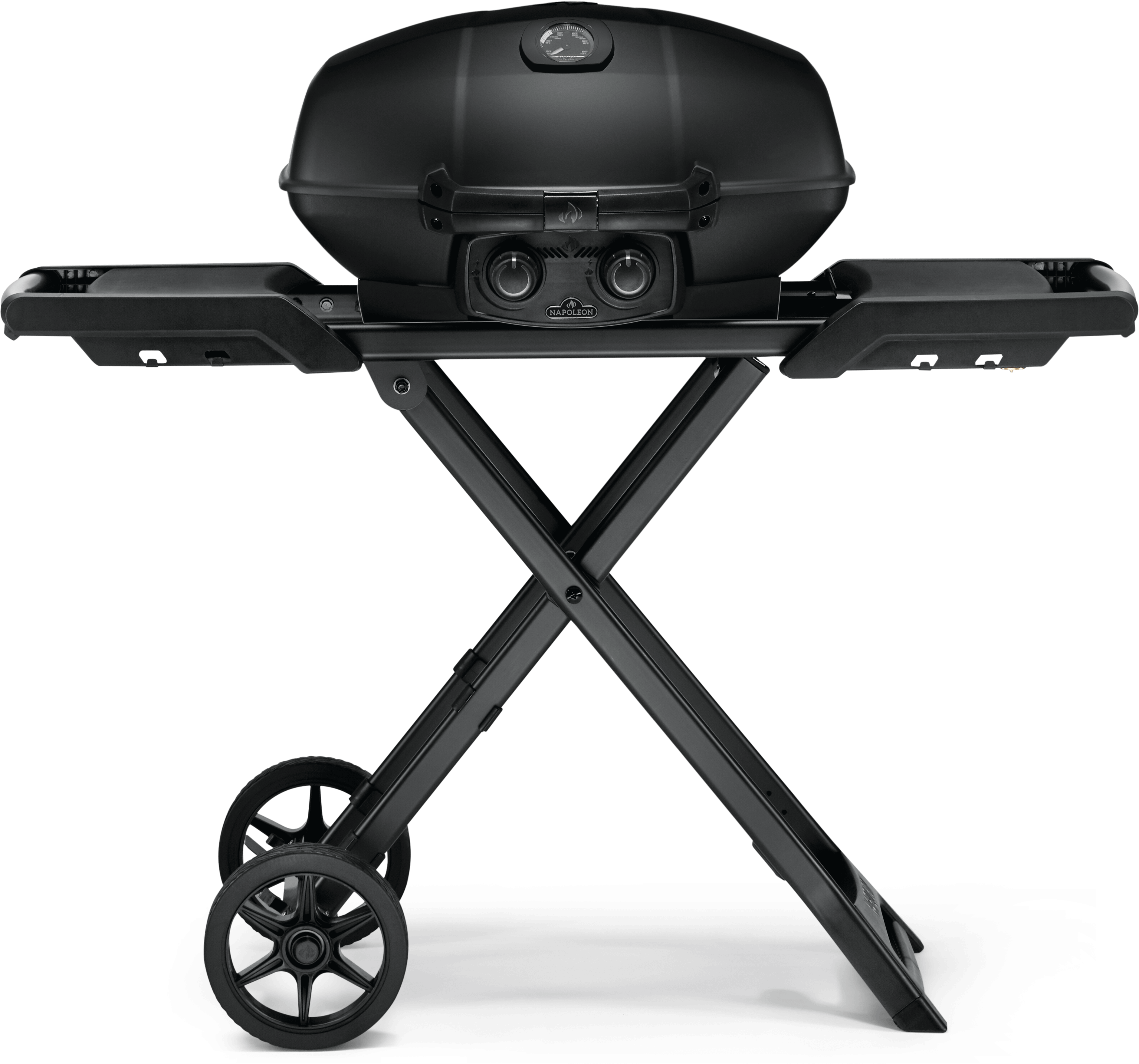 Napoleon Napoleon PHANTOM TravelQ PRO 285 Portable BBQ with Scissor Cart (Matte Black) Propane / Matte Black PRO285X-MK-PHM Portable Gas Grill 629162138361