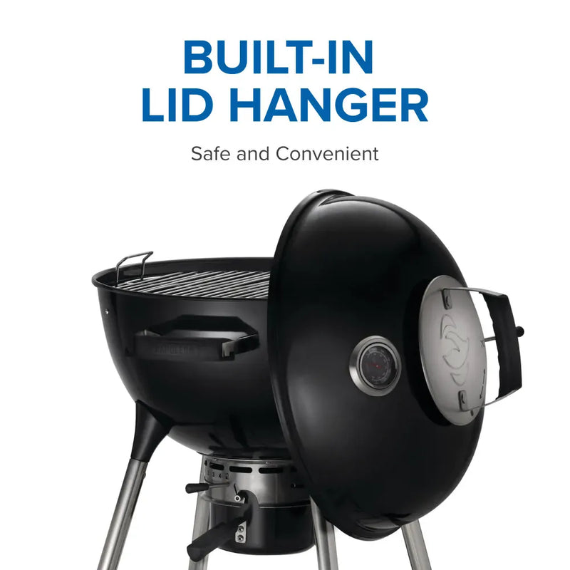 Napoleon Napoleon Premium 18" Charcoal Kettle Grill Charcoal / Black NK18K-LEG-3 Freestanding Charcoal Grill 629162146984