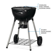 Napoleon Napoleon Premium 18" Charcoal Kettle Grill Charcoal / Black NK18K-LEG-3 Freestanding Charcoal Grill 629162146984