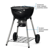 Napoleon Napoleon Premium 22" Charcoal Kettle Grill Charcoal / Black NK22K-LEG-3 Freestanding Charcoal Grill 629162146991