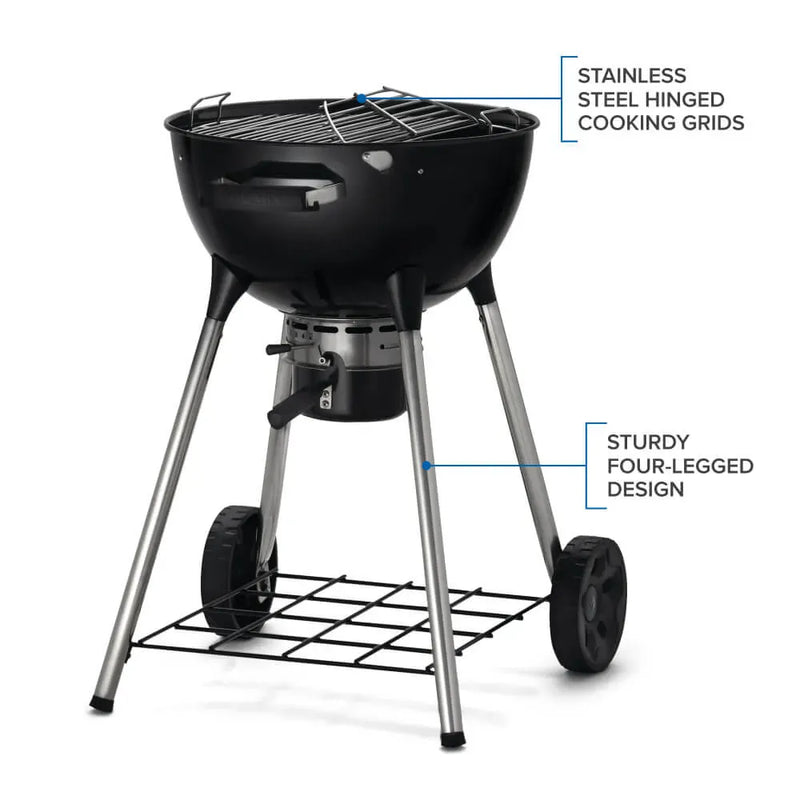 Napoleon Napoleon Premium 22" Charcoal Kettle Grill Charcoal / Black NK22K-LEG-3 Freestanding Charcoal Grill 629162146991