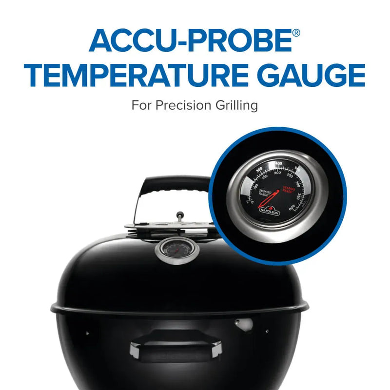 Napoleon Napoleon Premium 22" Charcoal Kettle Grill Charcoal / Black NK22K-LEG-3 Freestanding Charcoal Grill 629162146991
