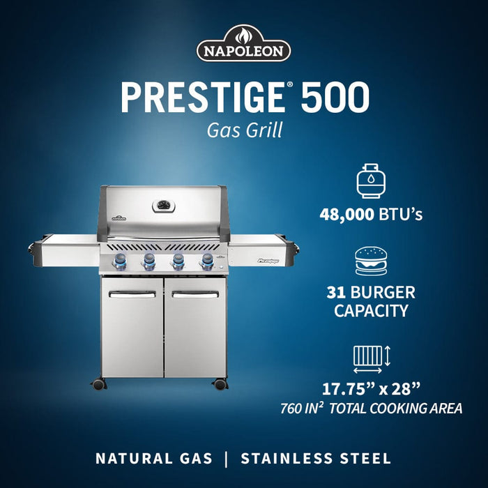 Napoleon Napoleon Prestige 500 4-Burner Stainless BBQ P500-3 Freestanding Gas Grill