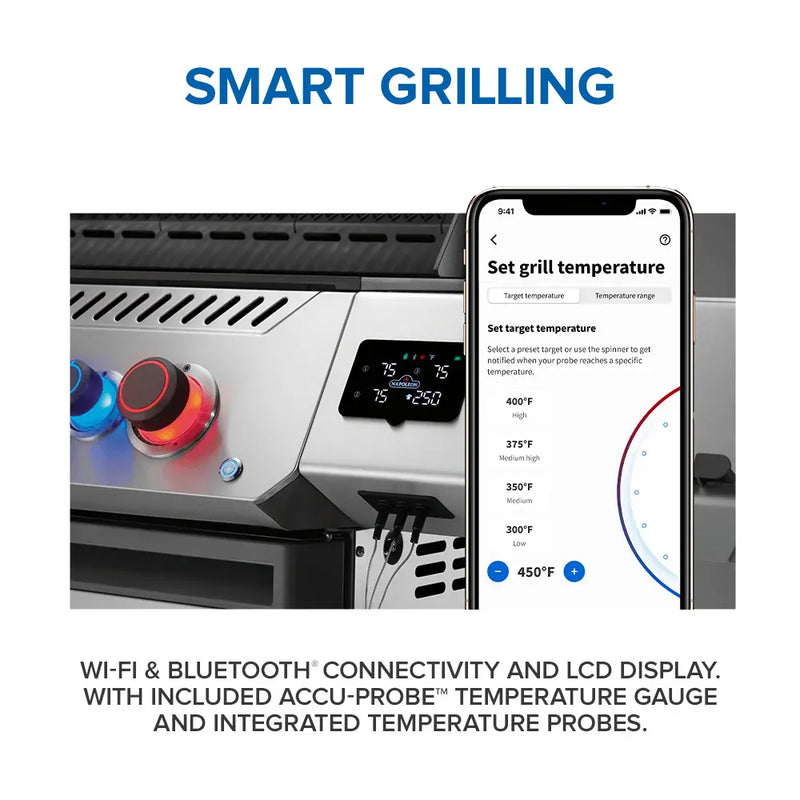 Napoleon Napoleon Prestige 500 Connected RSIB Gas Grill, Stainless Steel Freestanding Gas Grill