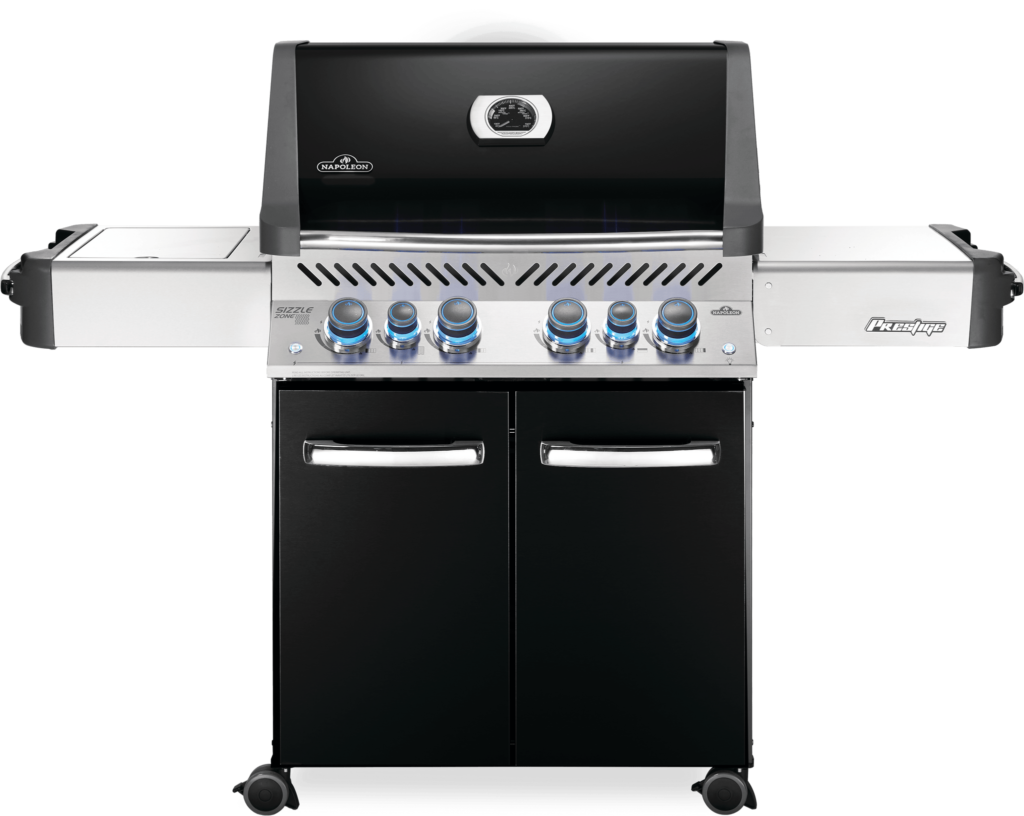 Napoleon Napoleon Prestige 500 RSIB BBQ with Infrared Side & Rear Burners P500RSIB-3 Propane / Black P500RSIBPK-3 Freestanding Gas Grill 629162131324