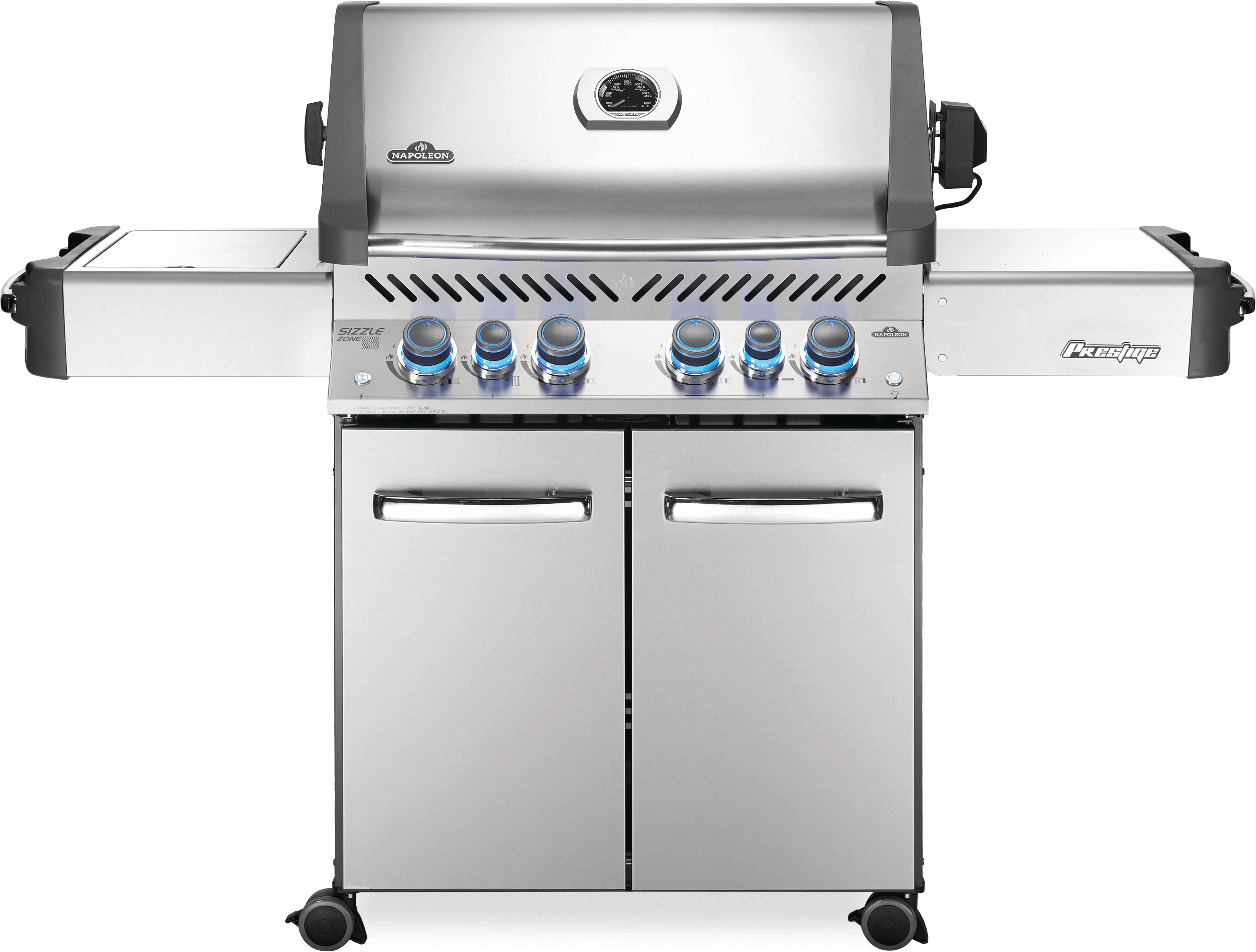 Napoleon Napoleon Prestige 500 RSIB BBQ with Infrared Side & Rear Burners P500RSIB-3 Propane / Stainless Steel P500RSIBPSS-3 Freestanding Gas Grill 629162131331