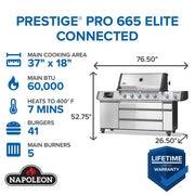 Napoleon Napoleon Prestige PRO 665 Elite Gas Grill Freestanding Gas Grill