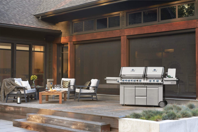 Napoleon Napoleon Prestige PRO 825 RSBI BBQ with Side Burner, Infrared Rear & Bottom Burners PRO825RSBI-3 Freestanding Gas Grill
