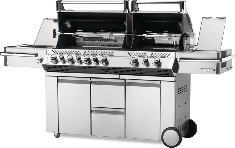Napoleon Napoleon Prestige PRO 825 RSBI BBQ with Side Burner, Infrared Rear & Bottom Burners PRO825RSBI-3 Freestanding Gas Grill
