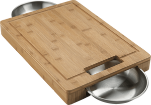 Napoleon PRO Cutting Board with Stainless Steel Bowls 70012
