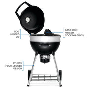Napoleon Napoleon Professional 22" Charcoal Kettle Grill Charcoal / Black PRO22K-LEG-3 Freestanding Charcoal Grill 629162147011