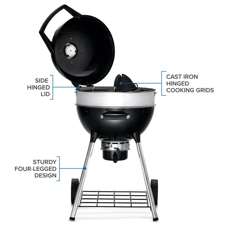 Napoleon Napoleon Professional 22" Charcoal Kettle Grill Charcoal / Black PRO22K-LEG-3 Freestanding Charcoal Grill 629162147011