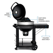 Napoleon Napoleon Professional 22" Charcoal Kettle Grill with Cart Charcoal / Black PRO22K-CART-3 Freestanding Charcoal Grill 629162147028