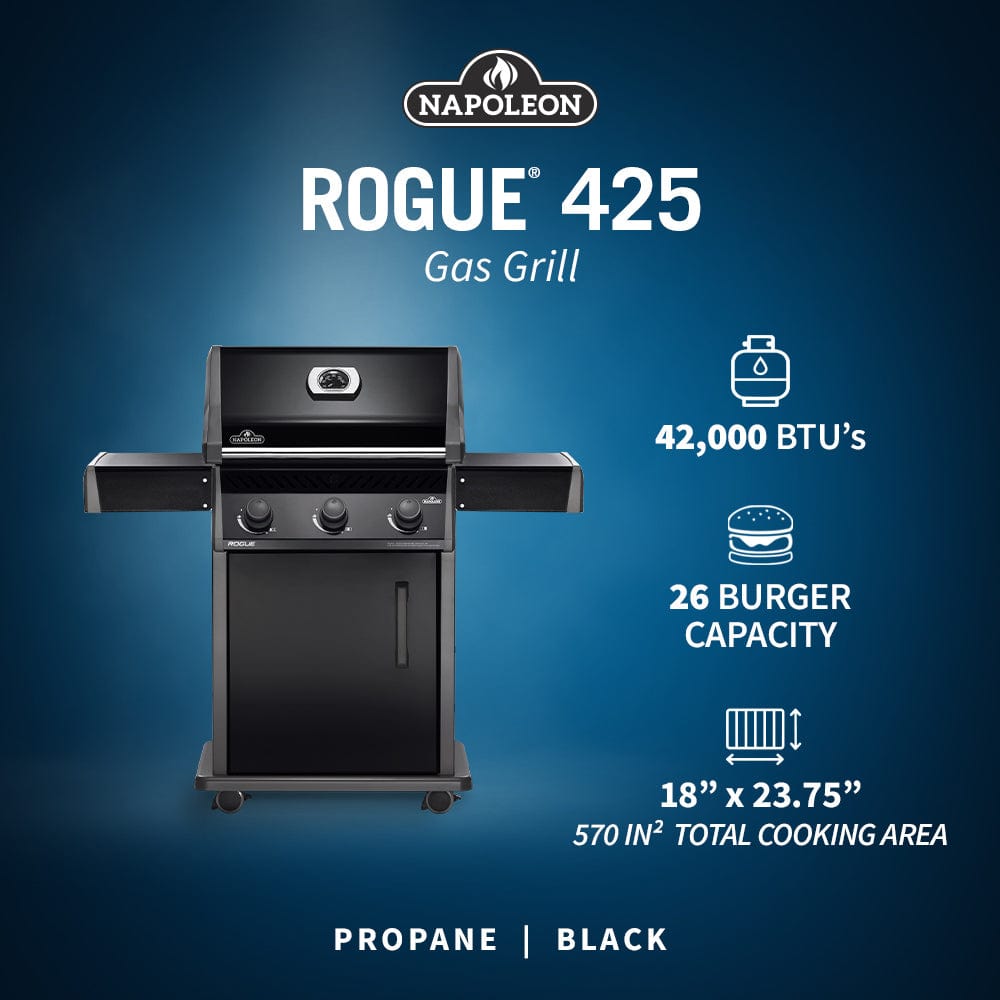 Napoleon Napoleon Rogue 425 3-Burner Black BBQ R425K-1 Freestanding Gas Grill