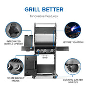 Napoleon Napoleon Rogue PRO 425 SIB Gas Grill, Black Freestanding Gas Grill