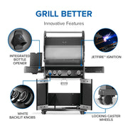 Napoleon Napoleon Rogue PRO 525 SIB Gas Grill, Black Freestanding Gas Grill