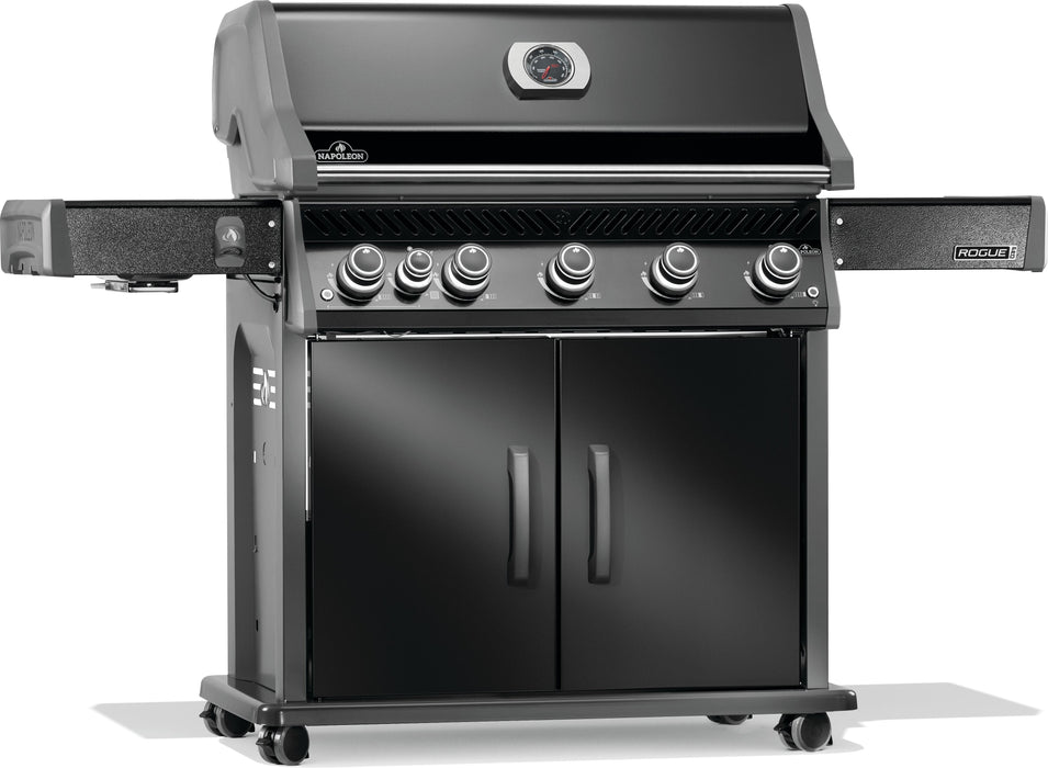 Napoleon Napoleon Rogue PRO 625 Gas Grill with Infrared Side Burner - Black Freestanding Gas Grill