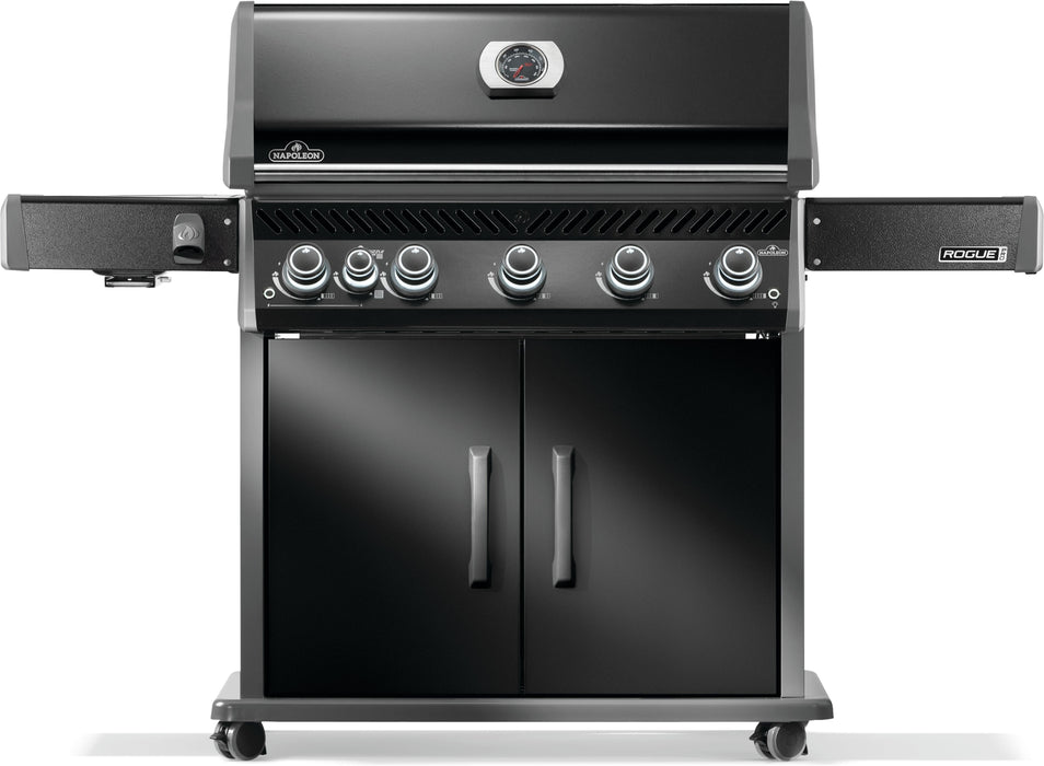Napoleon Napoleon Rogue PRO 625 Gas Grill with Infrared Side Burner - Black Freestanding Gas Grill