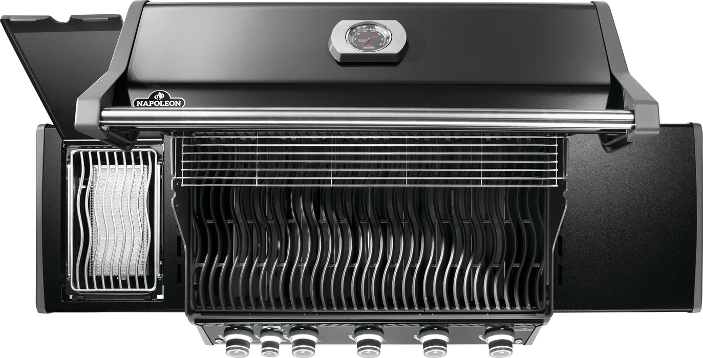 Napoleon Napoleon Rogue PRO 625 Gas Grill with Infrared Side Burner - Black Freestanding Gas Grill