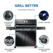Napoleon Napoleon Rogue PRO 625 SIB Gas Grill, Black Freestanding Gas Grill