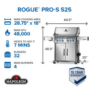 Napoleon Napoleon Rogue PRO-S 525 RSIB Gas Grill Freestanding Gas Grill