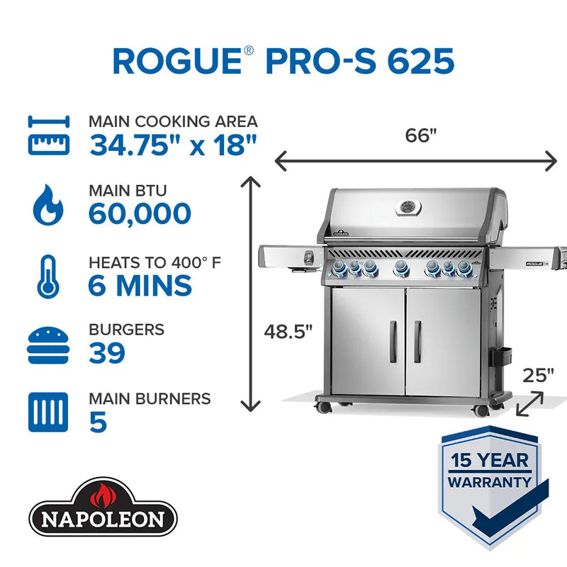 Napoleon Napoleon Rogue PRO-S 625 RSIB Gas Grill Freestanding Gas Grill