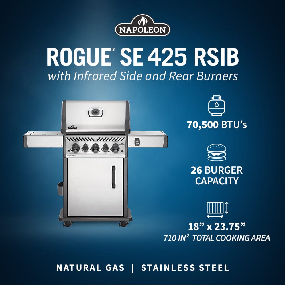 Napoleon Napoleon Rogue SE 425 RSIB 3-Burner BBQ with Infrared Side & Rear Burners RSE425RSIB-1 Freestanding Gas Grill