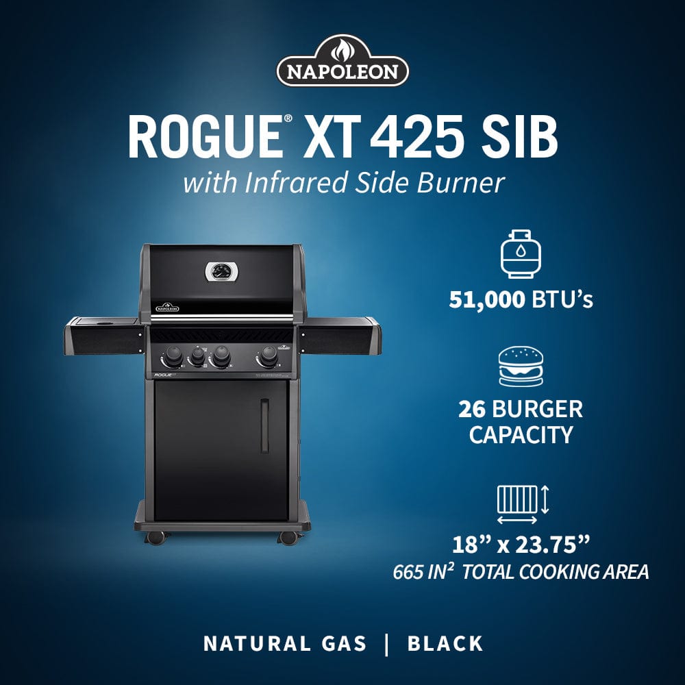 Napoleon Napoleon Rogue XT 425 SIB 3-Burner BBQ with Infrared Side Burner RXT425SIB-1 Freestanding Gas Grill