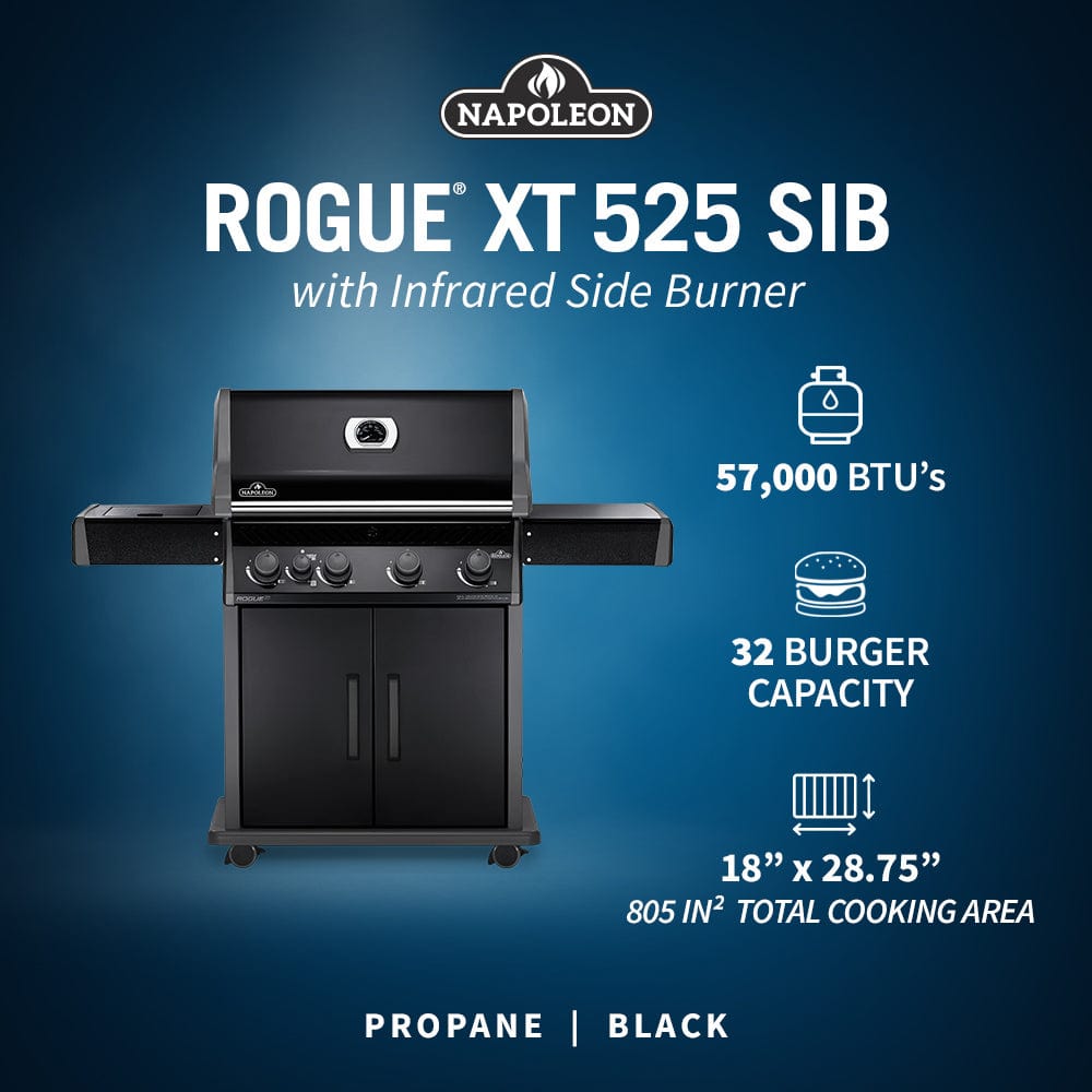 Napoleon Napoleon Rogue XT 525 SIB 4-Burner BBQ with Infrared Side Burner RXT525SIB-1 Freestanding Gas Grill