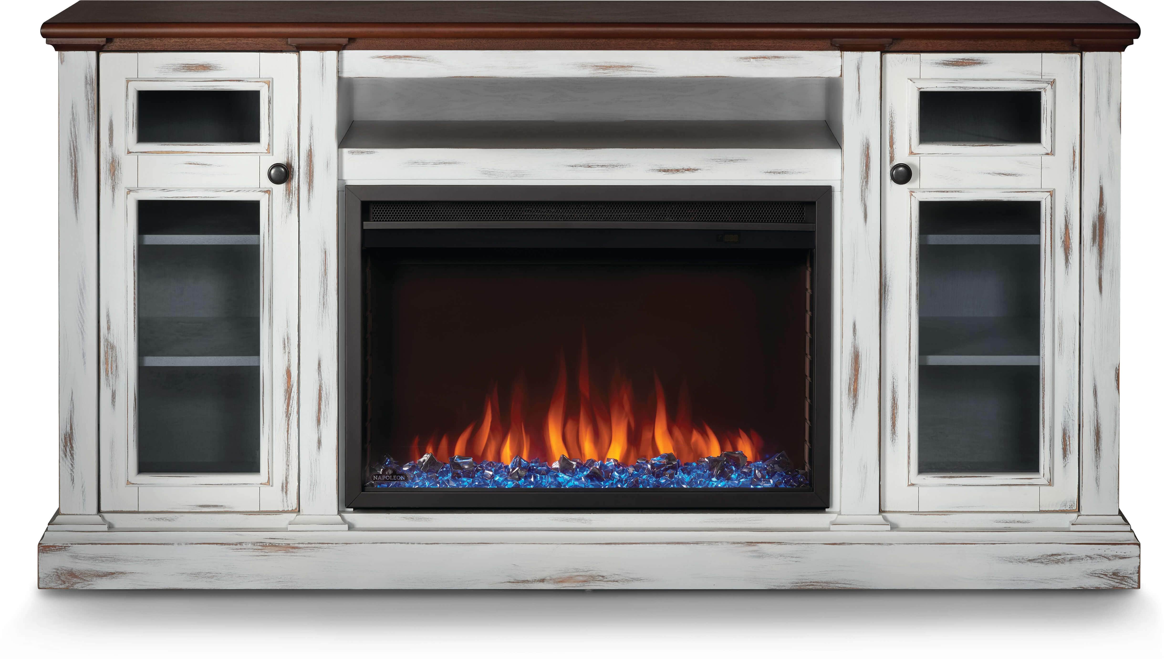 Napoleon Napoleon The Charlotte Electric Fireplace Mantel Package NEFP30-3820AW Electric NEFP30-3820AW Electric Fireplace Media Console Package 629169080793