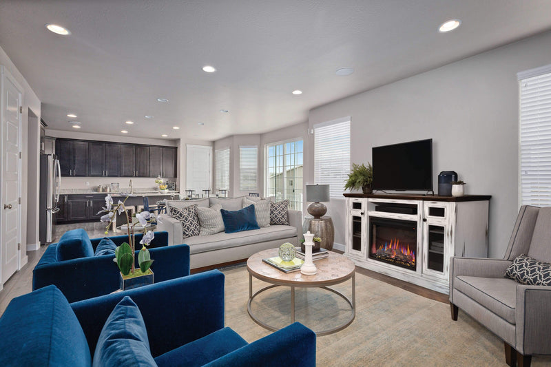 Napoleon Napoleon The Charlotte Electric Fireplace Mantel Package NEFP30-3820AW Electric NEFP30-3820AW Electric Fireplace Media Console Package 629169080793