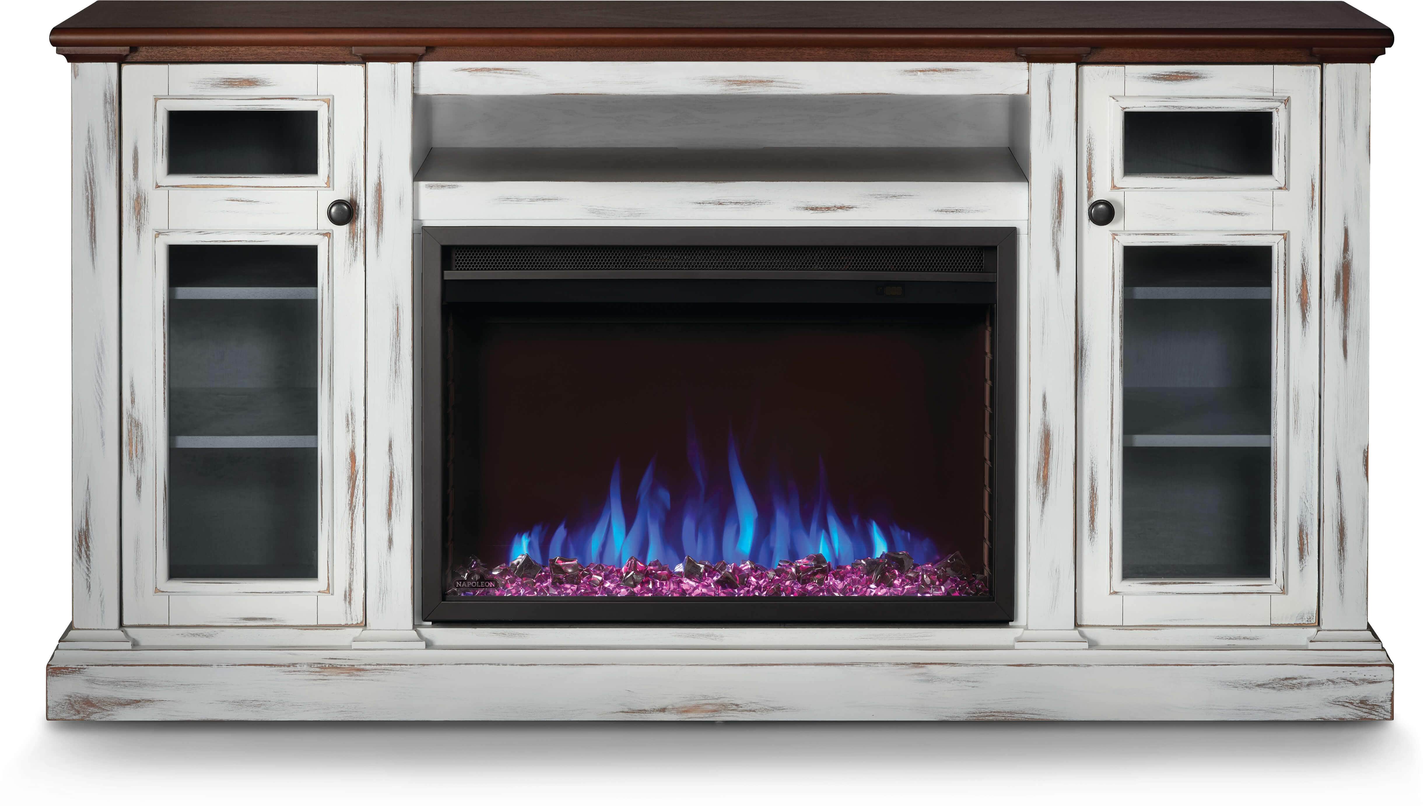 Napoleon Napoleon The Charlotte Electric Fireplace Mantel Package NEFP30-3820AW Electric NEFP30-3820AW Electric Fireplace Media Console Package 629169080793