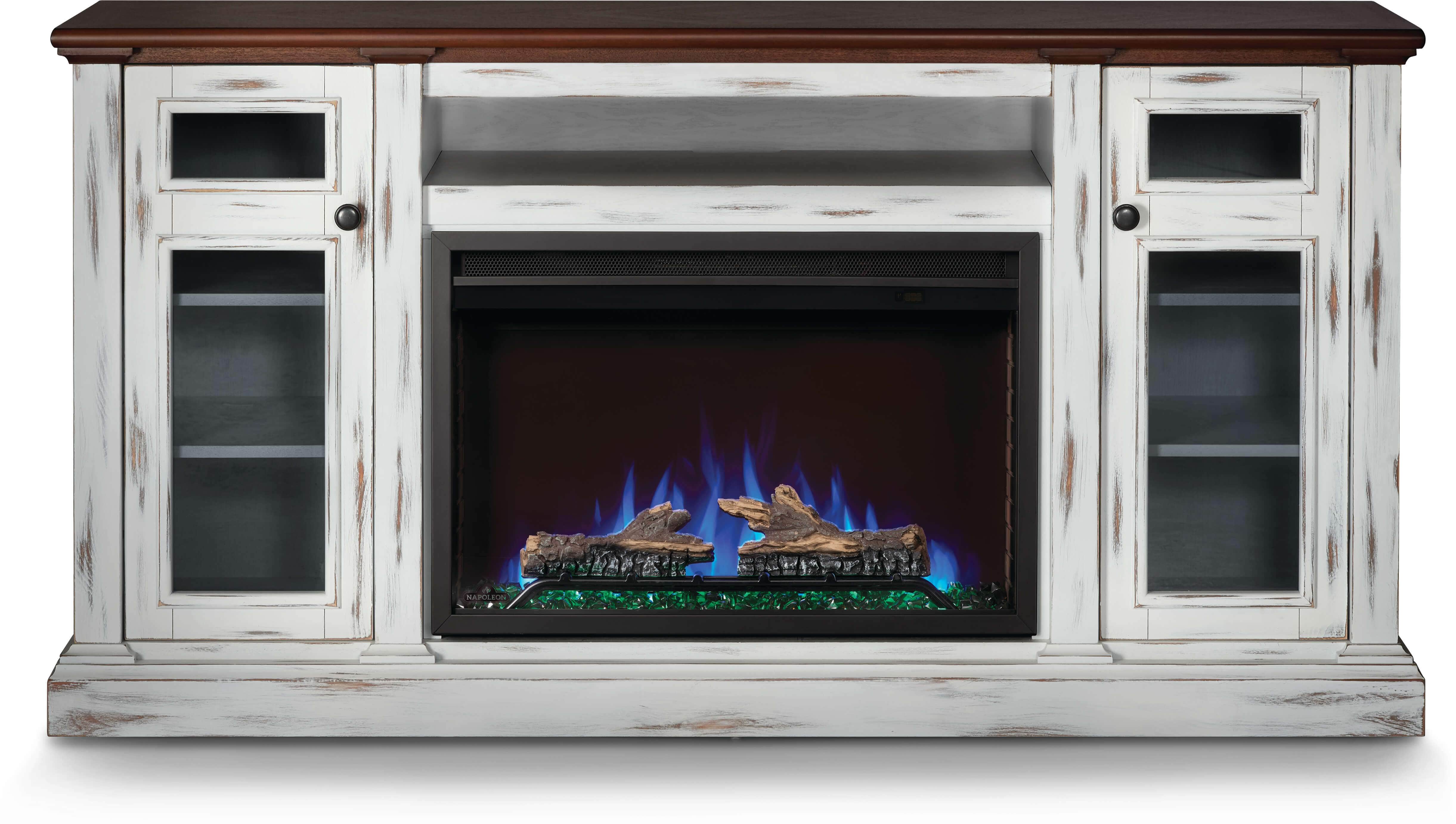 Napoleon Napoleon The Charlotte Electric Fireplace Mantel Package NEFP30-3820AW Electric NEFP30-3820AW Electric Fireplace Media Console Package 629169080793