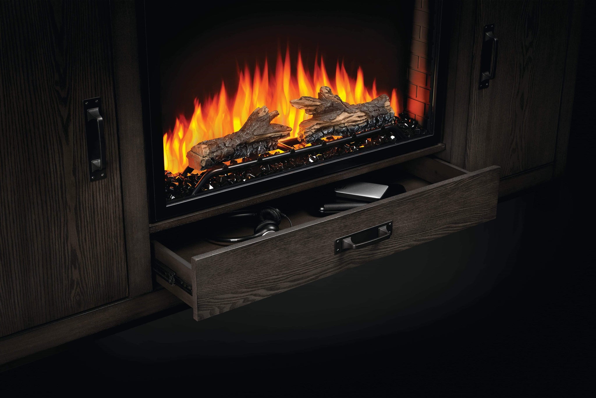 Napoleon Napoleon The Franklin Electric Fireplace Mantel Package NEFP30-3020RK Electric NEFP30-3020RK Electric Fireplace Media Console Package 629169080786