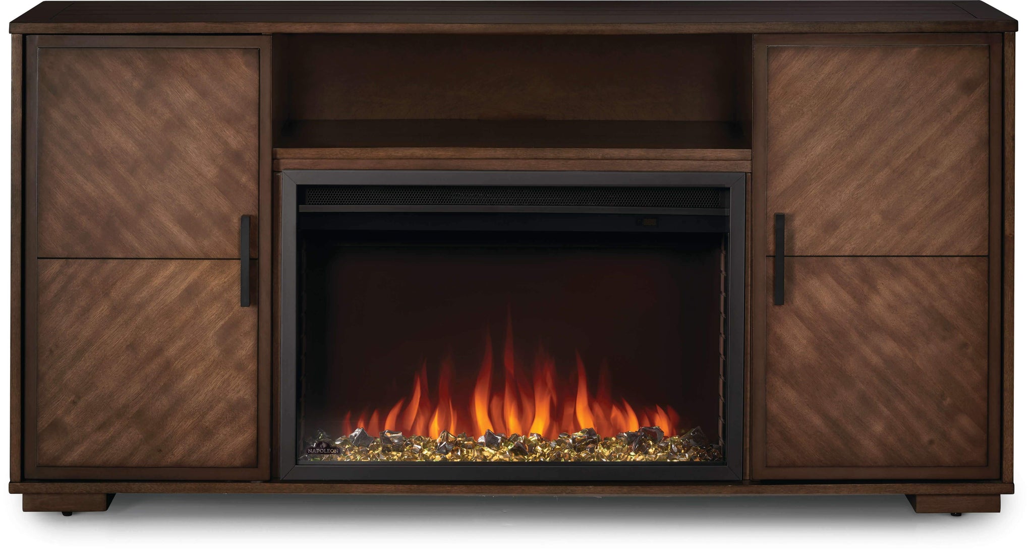 Napoleon Napoleon The Hayworth Electric Fireplace Mantel Package NEFP30-3620RLB Electric NEFP30-3620RLB Electric Fireplace Media Console Package 629169080809