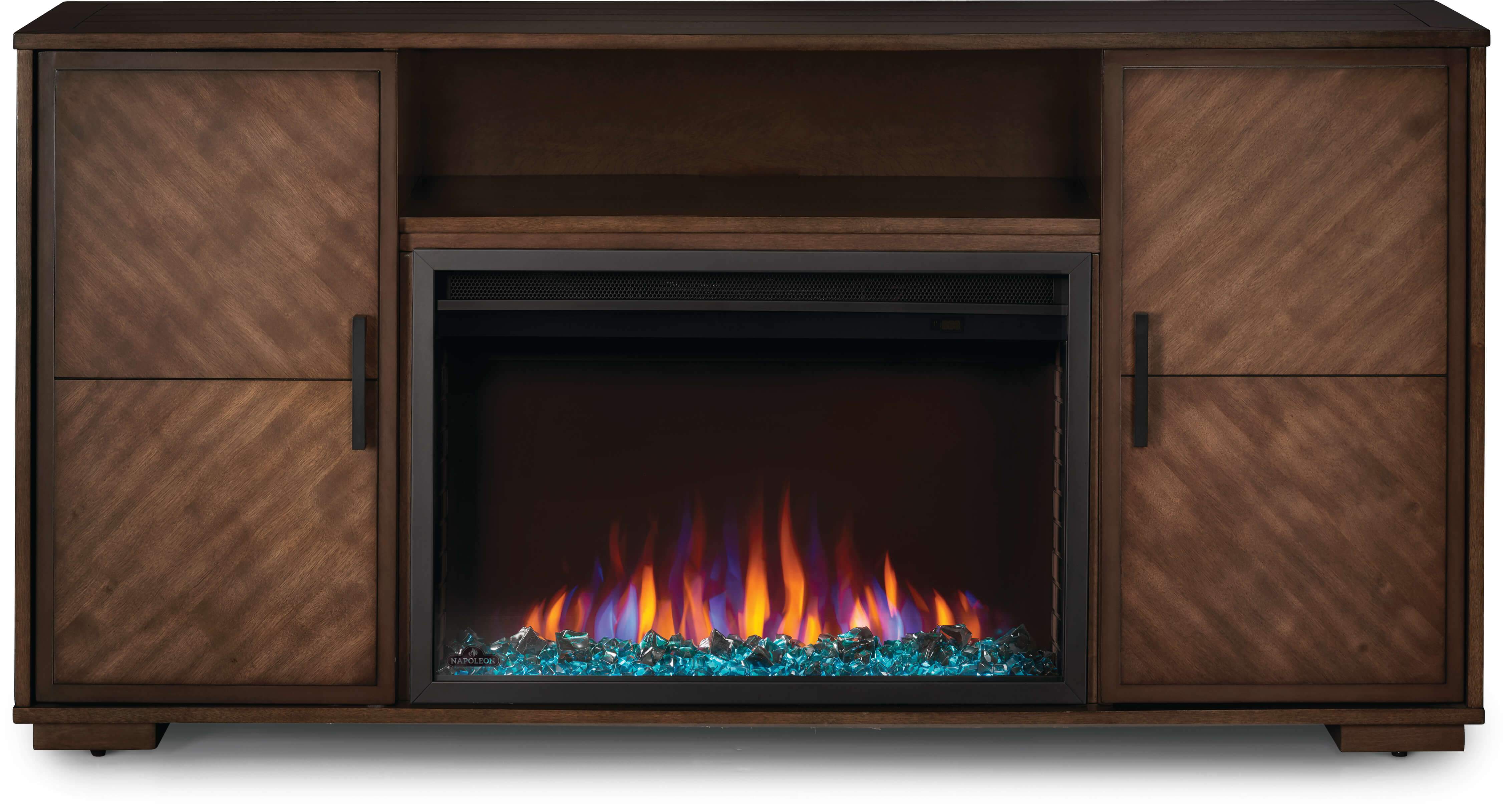 Napoleon Napoleon The Hayworth Electric Fireplace Mantel Package NEFP30-3620RLB Electric NEFP30-3620RLB Electric Fireplace Media Console Package 629169080809