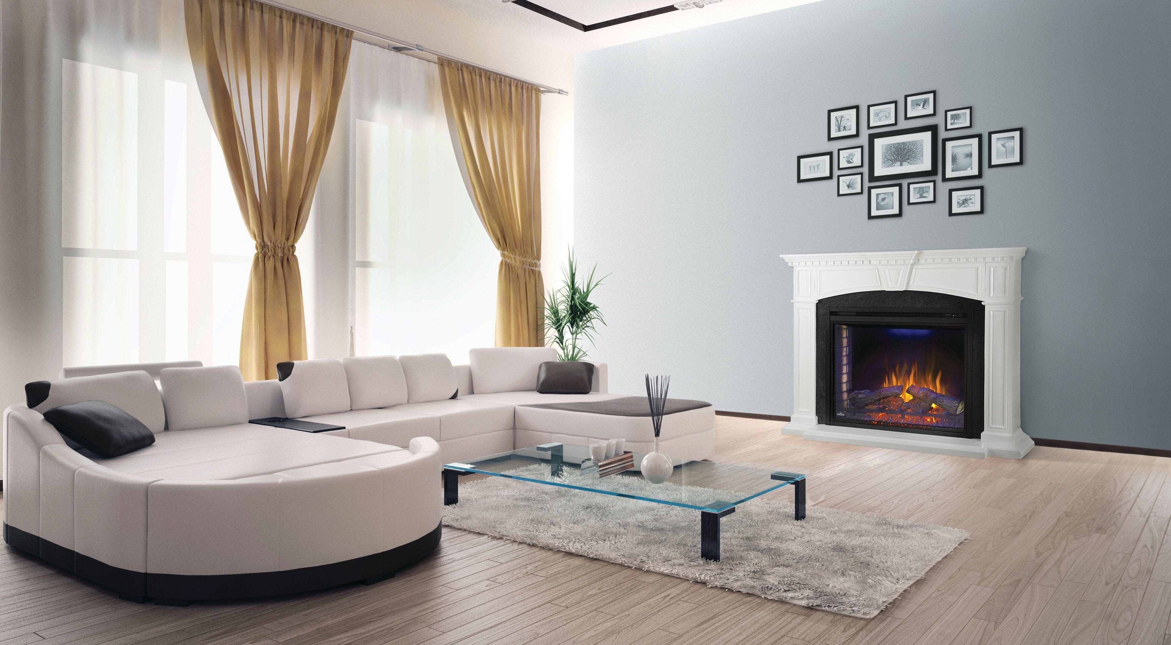 Napoleon Napoleon The Taylor Electric Fireplace Mantel Package NEFP33-0214W Electric NEFP33-0214W Electric Fireplace Mantel Package 629169048021