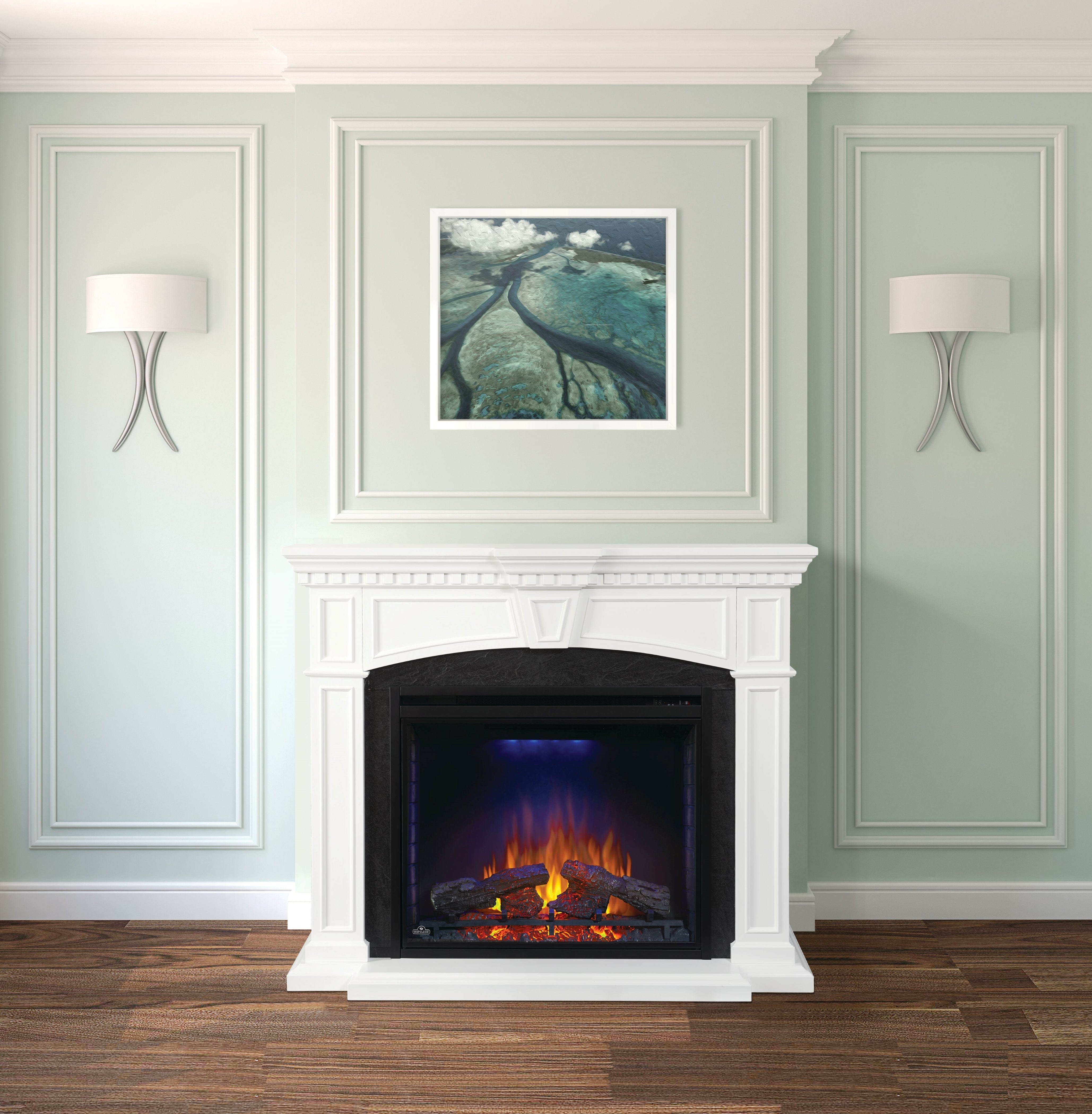 Napoleon Napoleon The Taylor Electric Fireplace Mantel Package NEFP33-0214W Electric NEFP33-0214W Electric Fireplace Mantel Package 629169048021