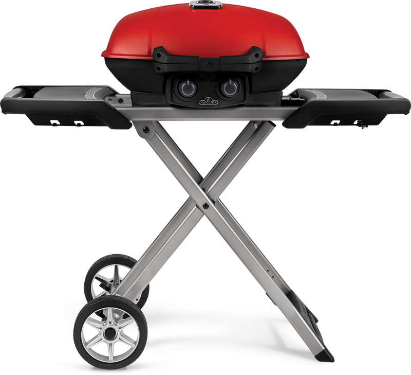 Napoleon Napoleon TravelQ 285X (Red) Portable Propane BBQ with Scissor Cart & Griddle TQ285X-RD-1-A Propane / Red TQ285X-RD-1-A Portable Gas Grill 629162133939