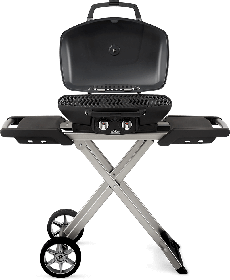 Napoleon Napoleon TravelQ 285X (Red) Portable Propane BBQ with Scissor Cart & Griddle TQ285X-RD-1-A Propane / Red TQ285X-RD-1-A Portable Gas Grill 629162133939