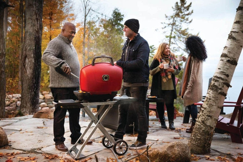 Napoleon Napoleon TravelQ 285X (Red) Portable Propane BBQ with Scissor Cart & Griddle TQ285X-RD-1-A Propane / Red TQ285X-RD-1-A Portable Gas Grill 629162133939