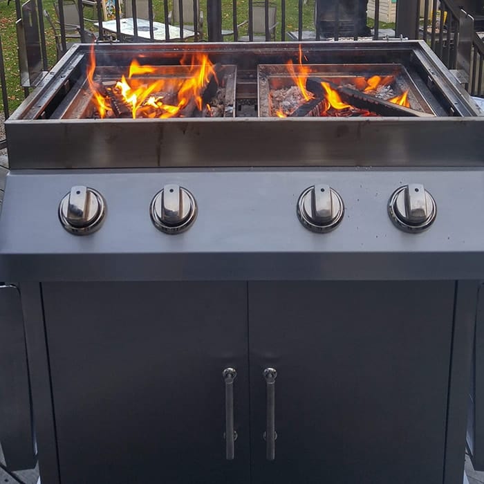 Neso Grill Neso Grill Multi-Fuel BBQ Propane, Charcoal & Wood Propane | Charcoal | Wood | Wood Chips / Stainless Steel KY01 Freestanding Gas Grill
