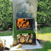 Oven Brothers Oven Brothers "Original BRO" Outdoor Wood Fired Cooking & Pizza Oven OB1001 Wood / Black OB1001 Freestanding Pizza Oven 628678792005